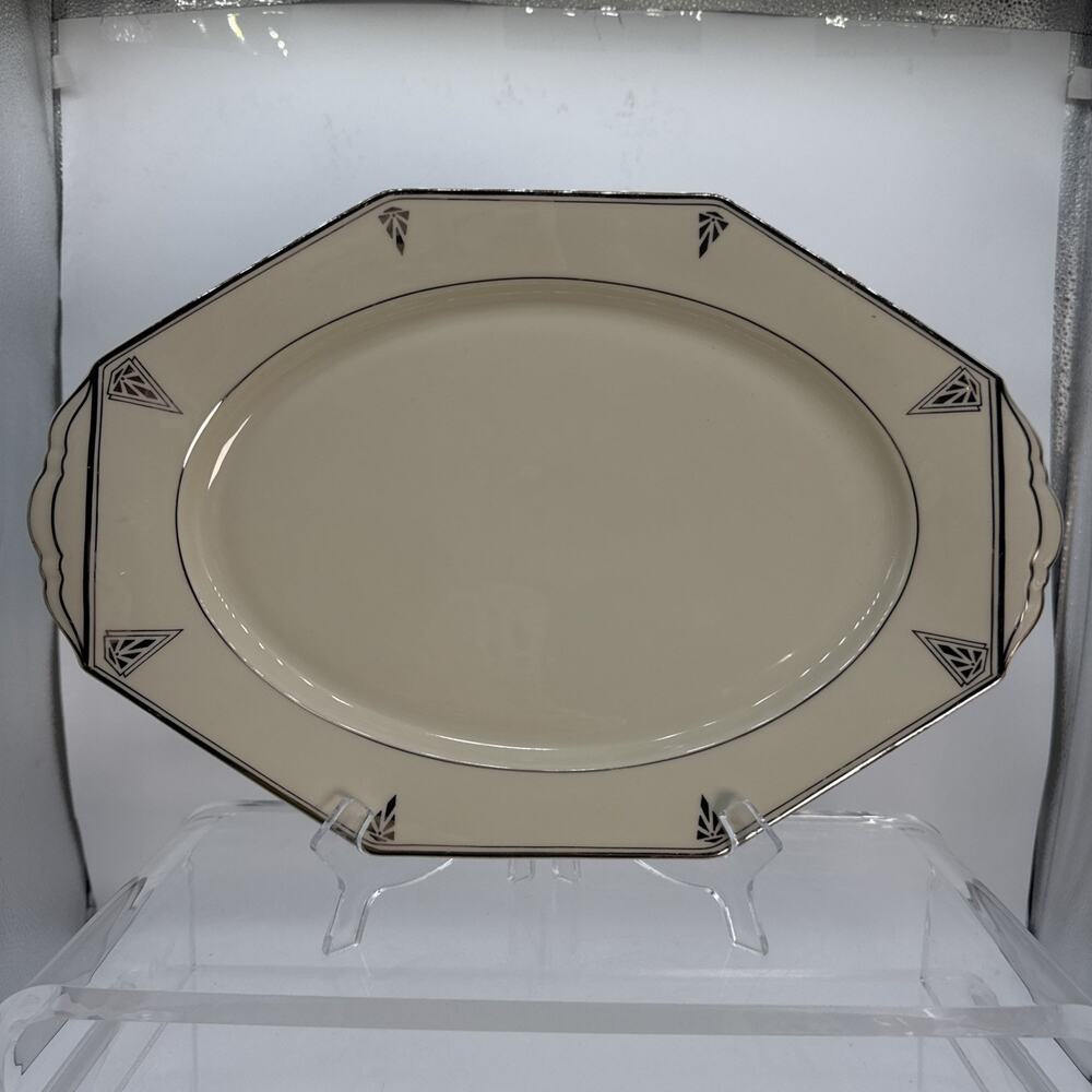 Deauville By Community Cream Bavarian China 15 3/4” Oval Serving Platter